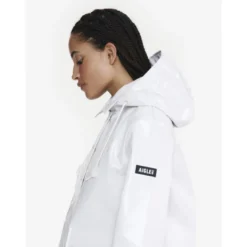 AigleCiré mi-long à capuche amovible - Veste imperméable femme