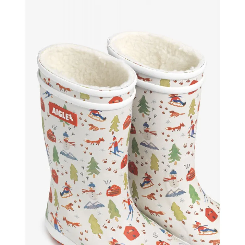 AigleLolly Pop Fur Print - Bottes de pluie enfant