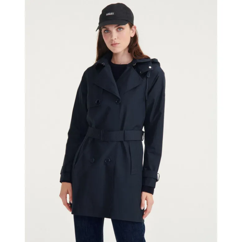 AigleTrench court Gore-Tex® à capuche - Veste imperméable femme