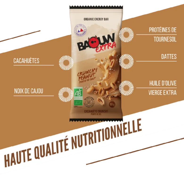 BaouwCacahuète - Crunchy - Barre énergétique