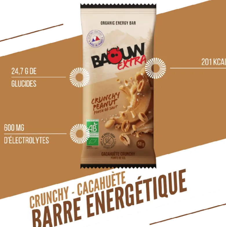 BaouwCacahuète - Crunchy - Barre énergétique