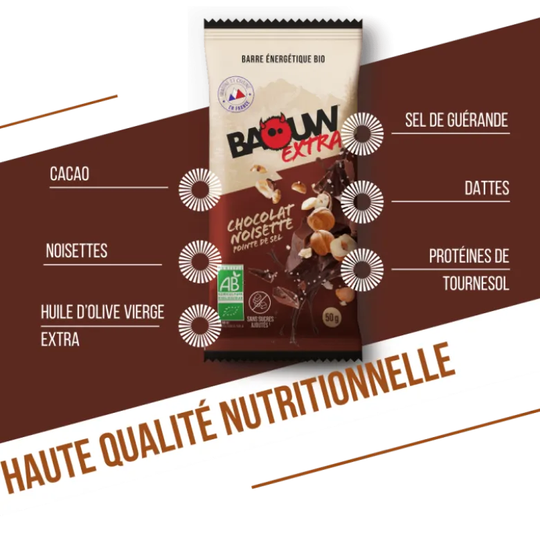 BaouwChocolat-Noisette - Barre énergétique