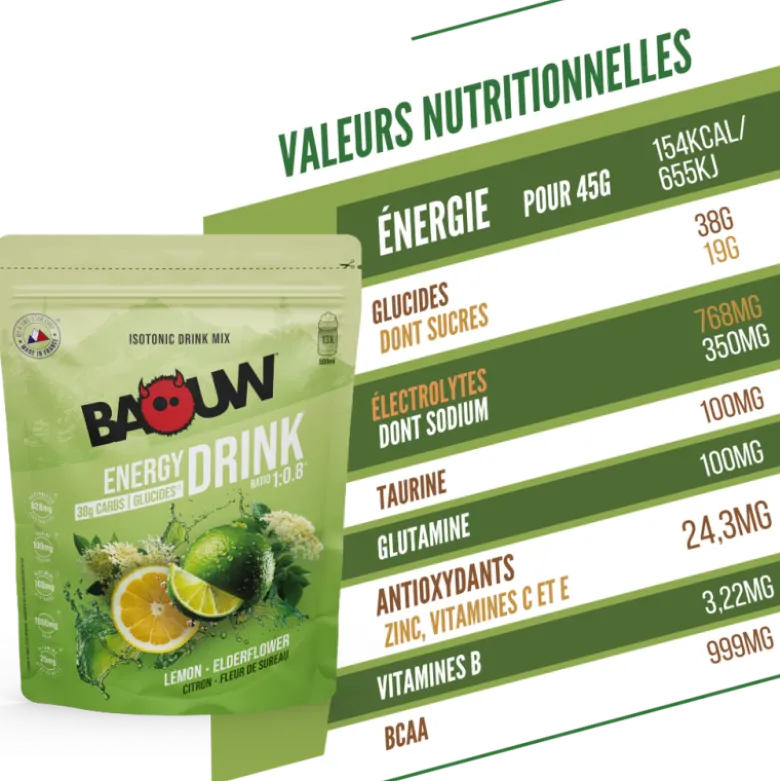 BaouwCitron - Fleur de Sureau - Boisson énergétique