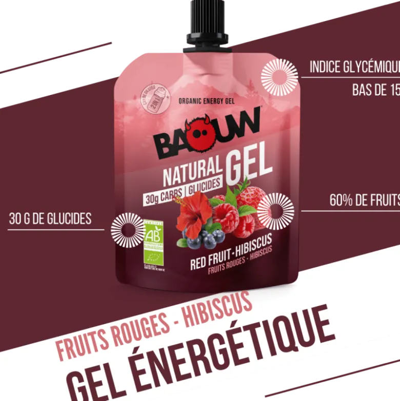 BaouwFruits Rouges -Hibiscus - Gel énergétique