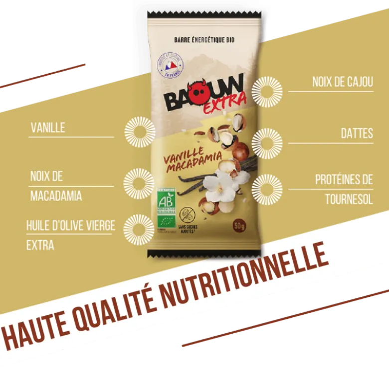 BaouwVanille-Macadamia - Barre énergétique
