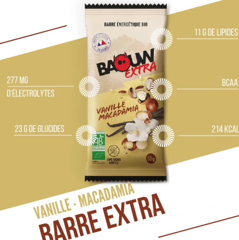 BaouwVanille-Macadamia - Barre énergétique