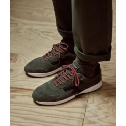 FaguoOlive Suede Woven - Chaussures lifestyle homme