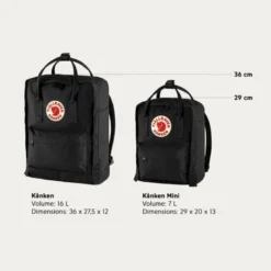 FjällrävenKånken No. 2 Black Mini - Sac à dos urbain
