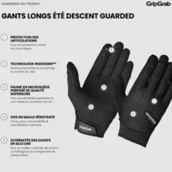 GripGrabDescent InsideGrip™ Full Finger Summer Gloves - Gants VTT
