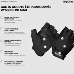 GripGrabW's RIDE Padded Short Finger Summer Gloves - Mitaines vélo