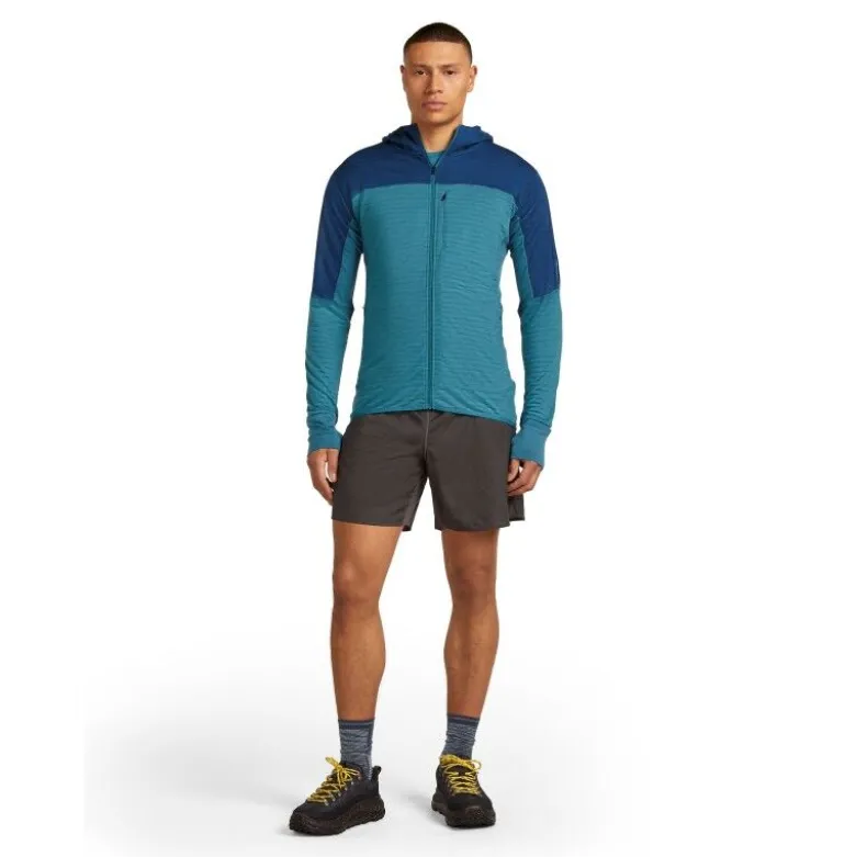 icebreakerMerino Blend 300 RealFleece Descender LS Zip Hoodie - Polaire en laine mérinos homme