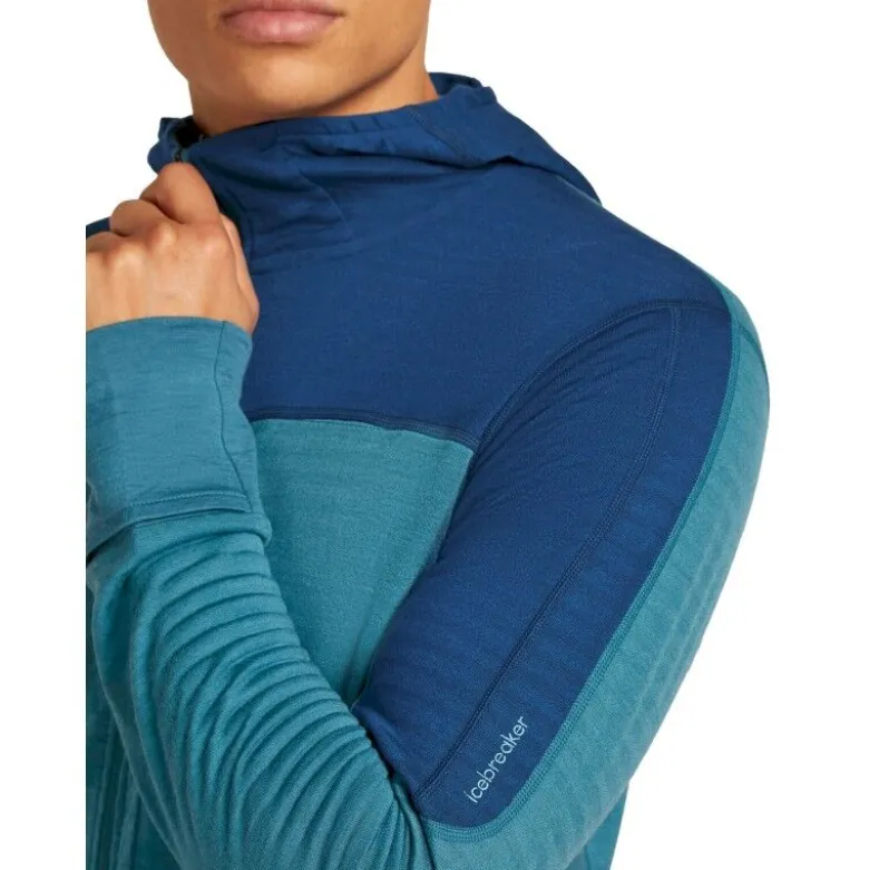 icebreakerMerino Blend 300 RealFleece Descender LS Zip Hoodie - Polaire en laine mérinos homme