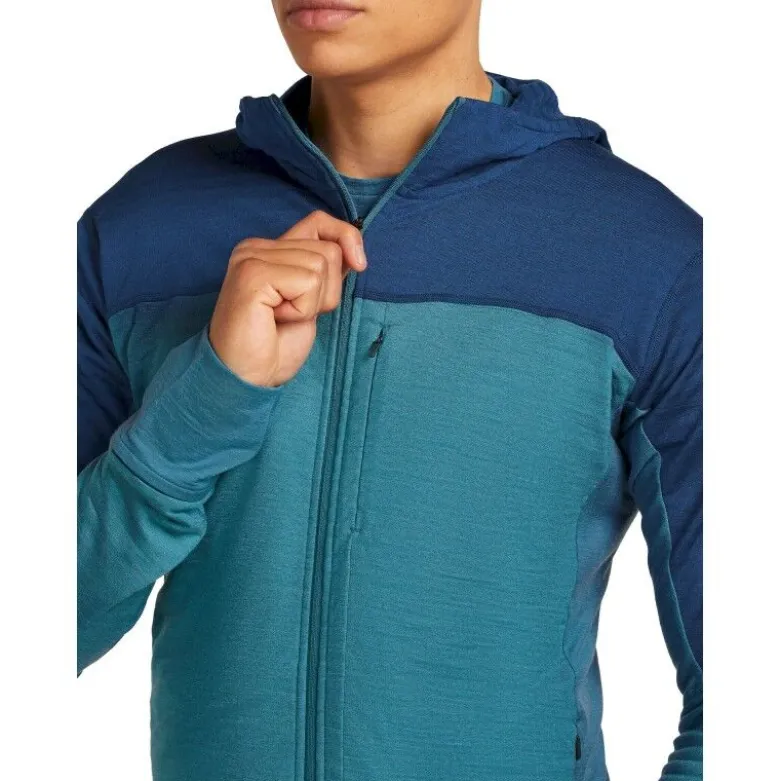 icebreakerMerino Blend 300 RealFleece Descender LS Zip Hoodie - Polaire en laine mérinos homme