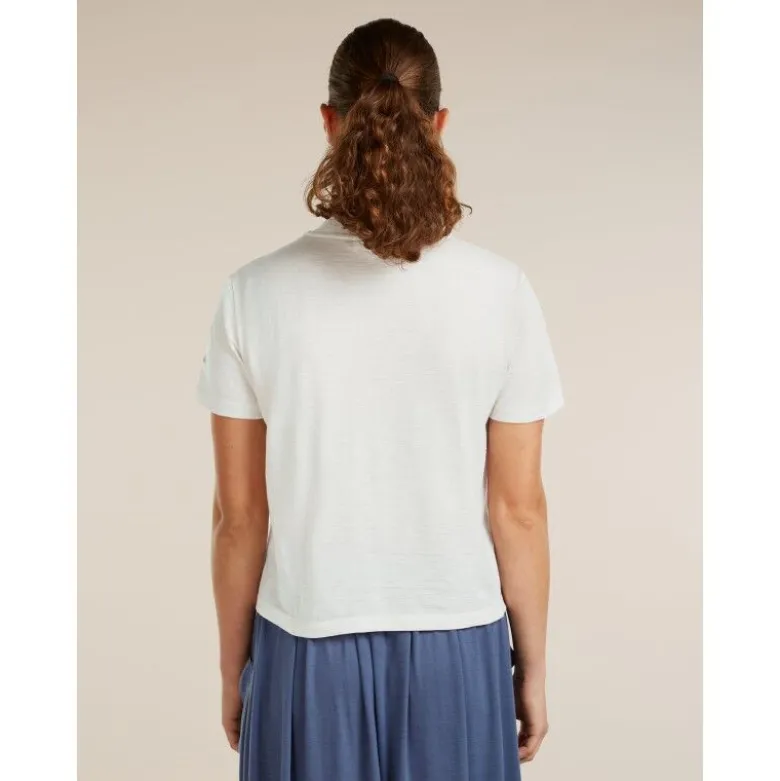 icebreakerMerinos 150 Tech Lite SS Crop Tee NZ Flora - T-shirt en laine mérinos femme