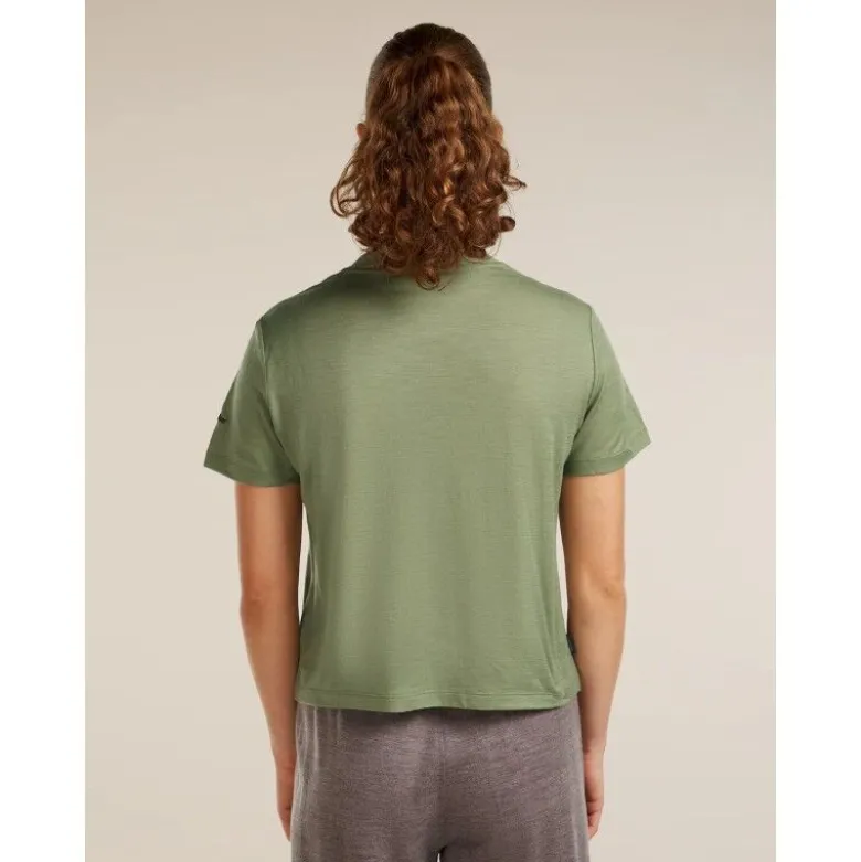 icebreakerMerinos 150 Tech Lite SS Crop T Seed Stor - T-shirt en laine mérinos femme