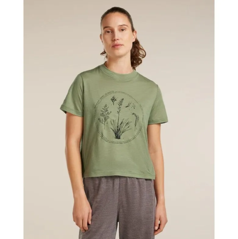 icebreakerMerinos 150 Tech Lite SS Crop T Seed Stor - T-shirt en laine mérinos femme