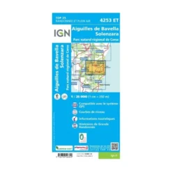 IGNAiguilles de Bavella - Carte topographique
