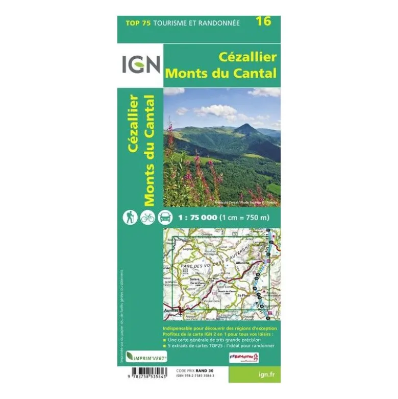 IGNCézallier / Monts-Du-Cantal - Carte topographique
