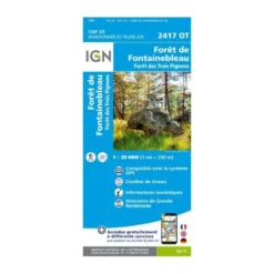 IGNForêts de Fontainebleau et des Trois Pignons - Carte topographique