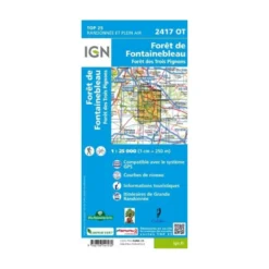 IGNForêts de Fontainebleau et des Trois Pignons - Carte topographique