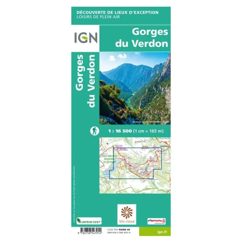 IGNGorges Du Verdon - Carte topographique