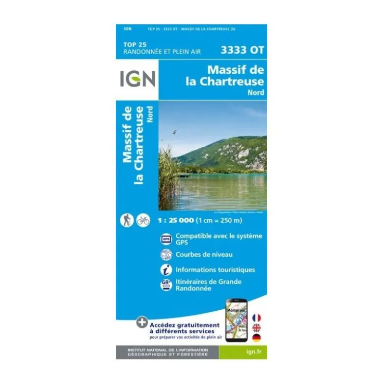 IGNMassif de la Chartreuse Nord - Carte topographique
