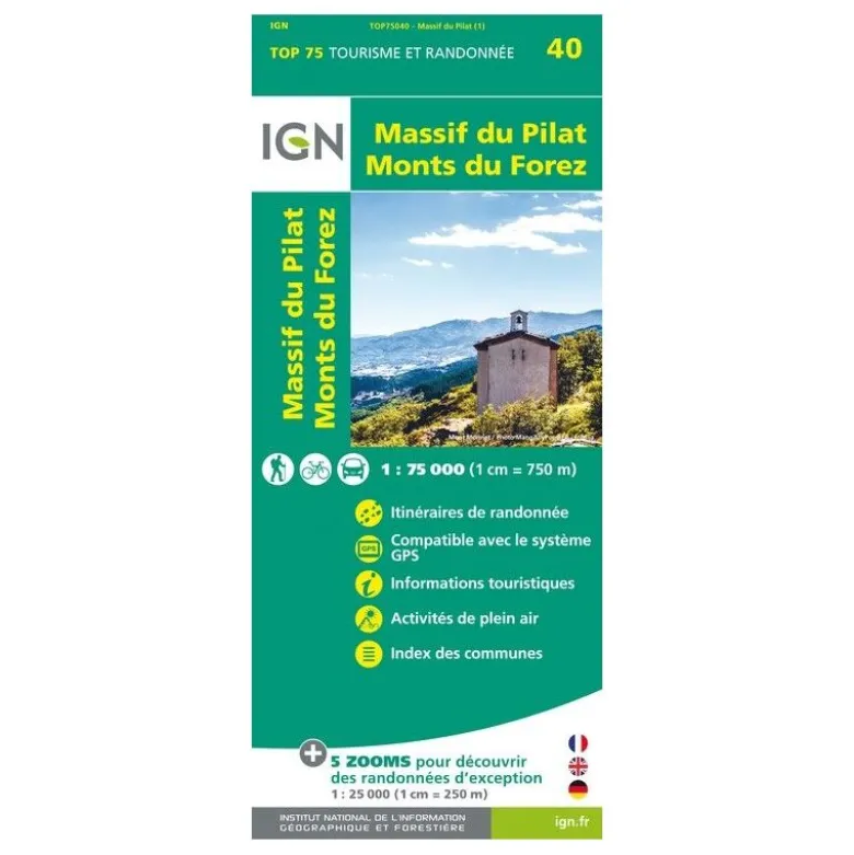 IGNMassif Du Pilat / Monts Du Forez - Carte topographique