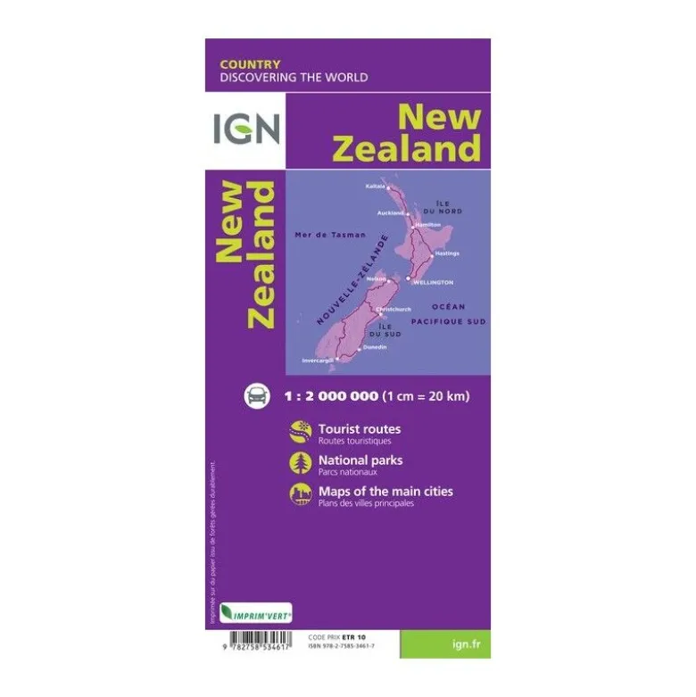 IGNNouvelle-Zélande - Carte topographique