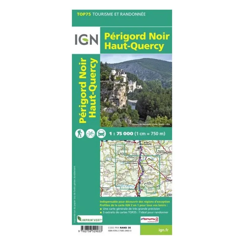 IGNPérigord Noir / Haut Quercy - Carte topographique