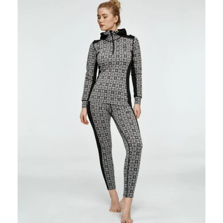 Kari TraaRose Baselayer Hoodie - Maillot thermique laine mérinos femme