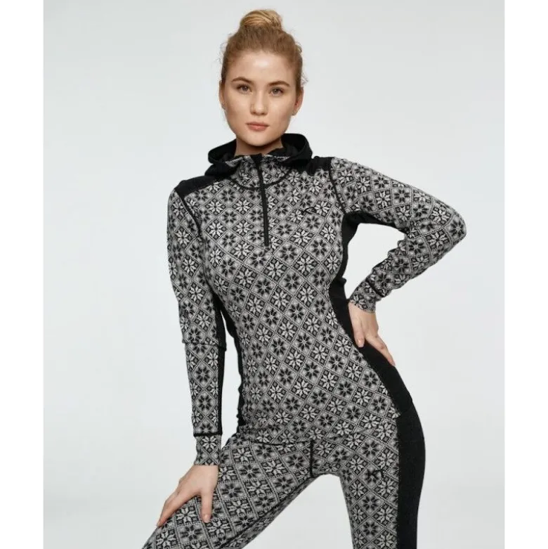 Kari TraaRose Baselayer Hoodie - Maillot thermique laine mérinos femme