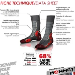 MonnetTrek Light - Chaussettes randonnée