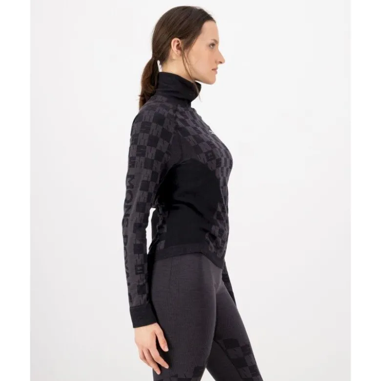 Mons RoyaleAscender Merino Seamless Mock Neck Long Sleeve - Maillot thermique laine mérinos femme