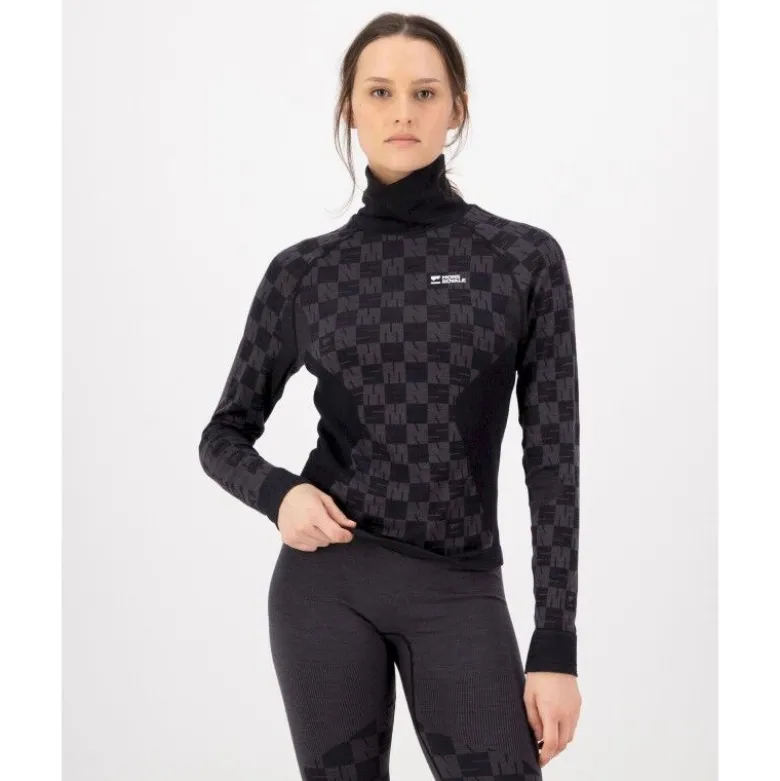 Mons RoyaleAscender Merino Seamless Mock Neck Long Sleeve - Maillot thermique laine mérinos femme
