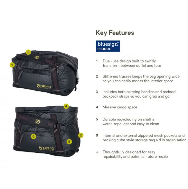 Nemo EquipmentDouble Haul Convertible Duffel 30L - Duffel