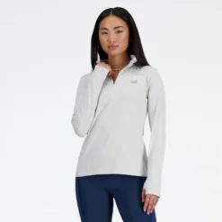 New BalanceSport Essentials Space Dye Quarter Zip - Polaire femme