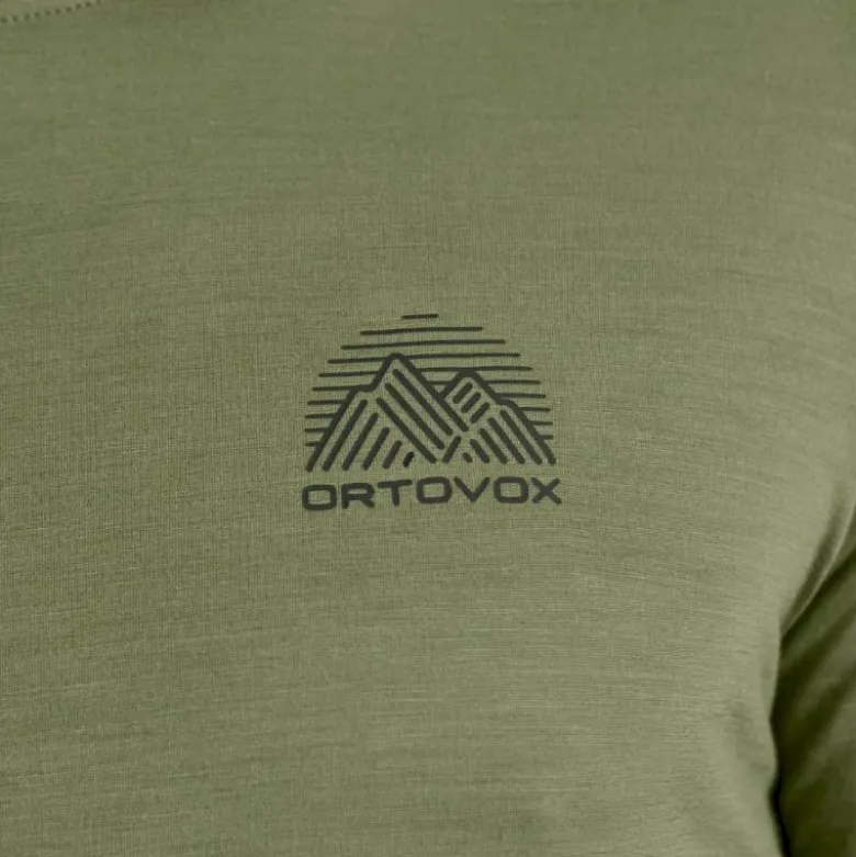 Ortovox120 Cool Tec Mountain Stripe TS - T-shirt en laine mérinos homme