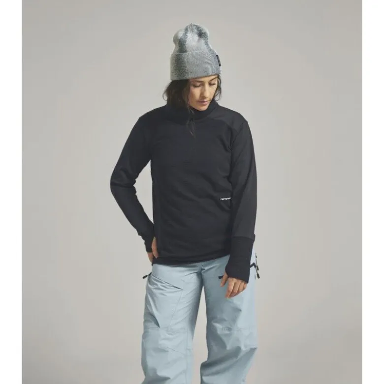 OrtovoxFleece Cord LS - Polaire en laine mérinos femme