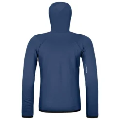OrtovoxFleece Grid Hoody - Polaire en laine mérinos homme
