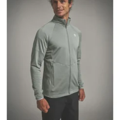 OrtovoxFleece Light Grid Jacket - Polaire en laine mérinos homme