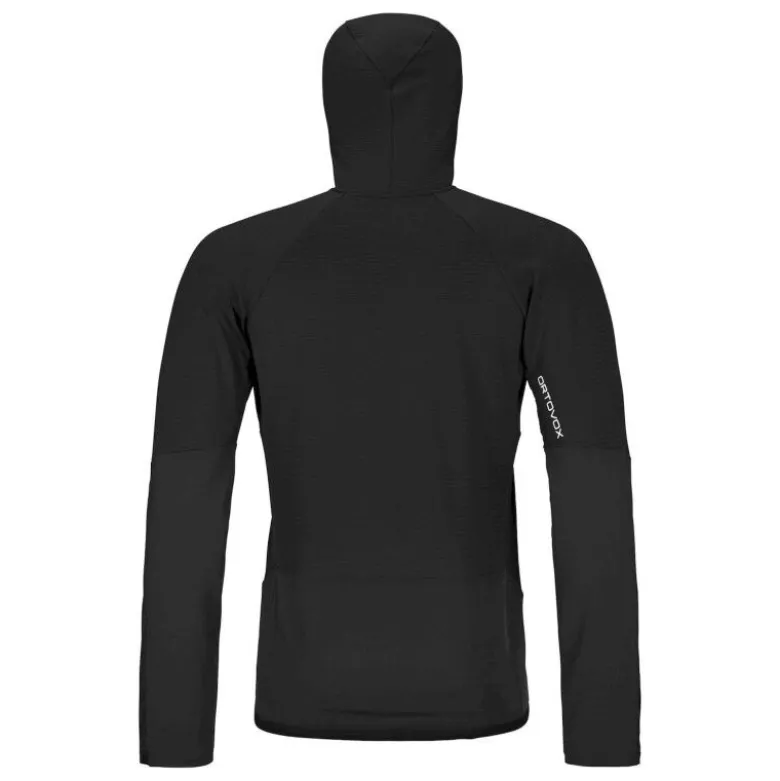 OrtovoxFleece Rib Hoody - Polaire en laine mérinos homme