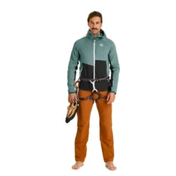 OrtovoxFleece Rib Hoody - Polaire en laine mérinos homme