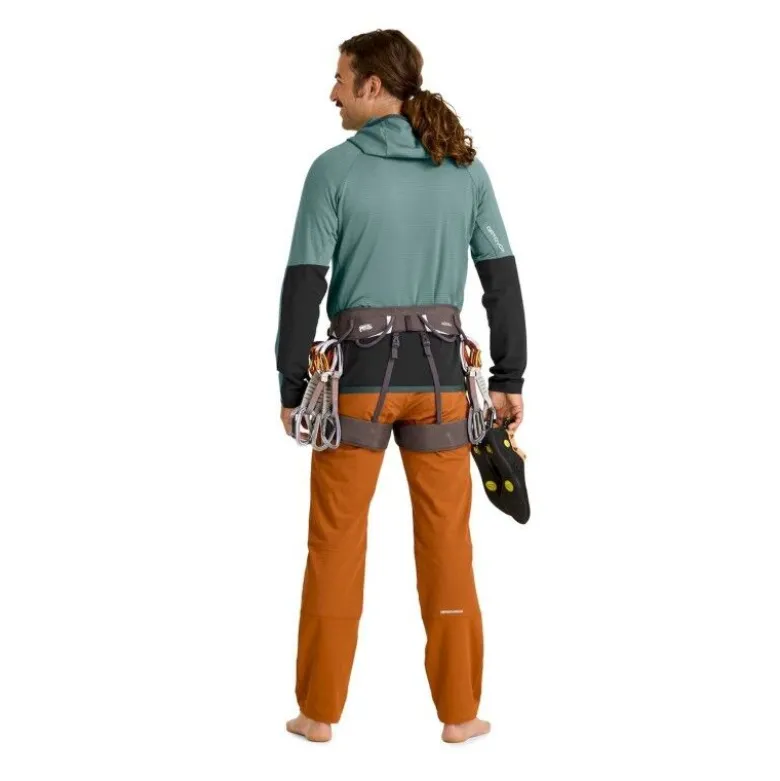 OrtovoxFleece Rib Hoody - Polaire en laine mérinos homme