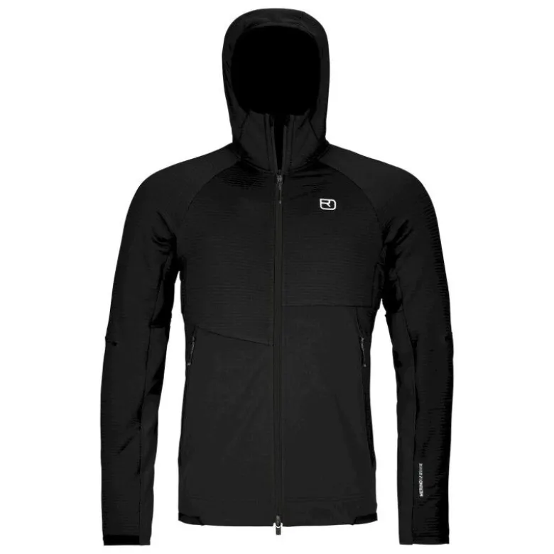 OrtovoxFleece Rib Hoody - Polaire en laine mérinos homme