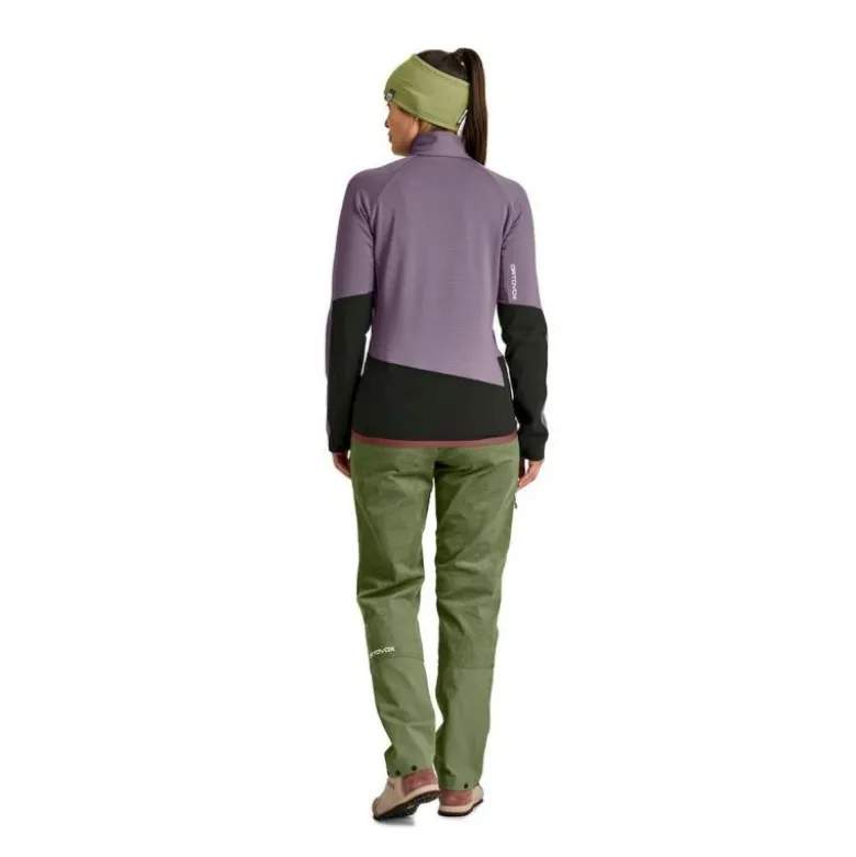 OrtovoxFleece Rib Jacket - Polaire en laine mérinos femme