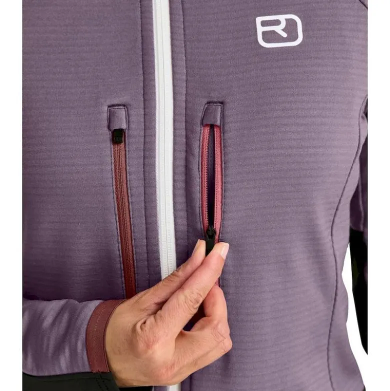 OrtovoxFleece Rib Jacket - Polaire en laine mérinos femme