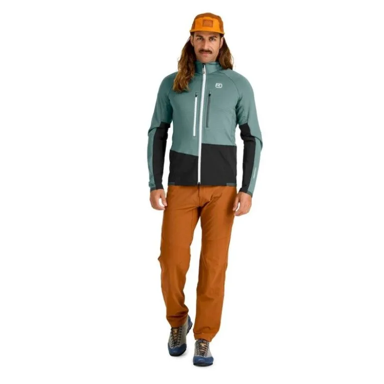 OrtovoxFleece Rib Jacket - Polaire en laine mérinos homme