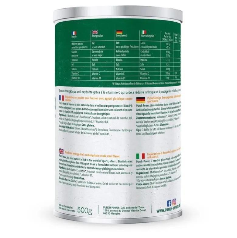 Punch PowerBiOdrink Menthe Antioxydant sans gluten - Boisson énergétique
