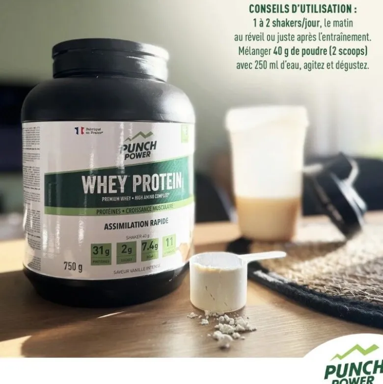 Punch PowerWhey Protein 750 g - Boisson énergétique