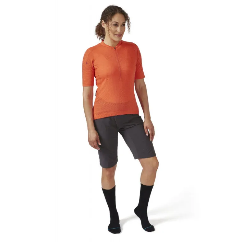 RabWomen's Cindercrino Zip Tee - Maillot vélo femme